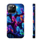 "Neon Nocturne" NEON Owls Tough Phone Case
