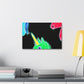"Neon Rainbow Unicorn Cluster" NEON Unicorns Art Canvas