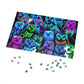 NeonOwlGather. - Neon Owls Puzzle 30, 110, 252, and 1000 Pieces