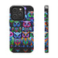 Neon Nocturnal Spectacle. NEON Owls Tough Phone Case