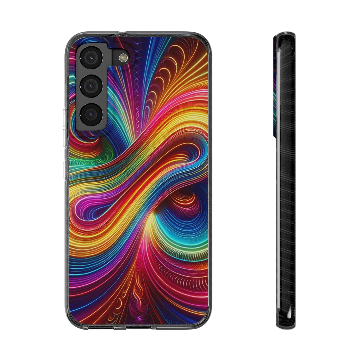 Neon Infinity Vortex Infinity Patterns Art Polycarbonate Phone Case