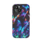 "Electrically Vivid Reverie" Neon Butterflies Premium Art Magsafe Magnet Tough IPhone 13 14 15 Pro Plus Max and Mini in Matte and Glossy Phone cases
