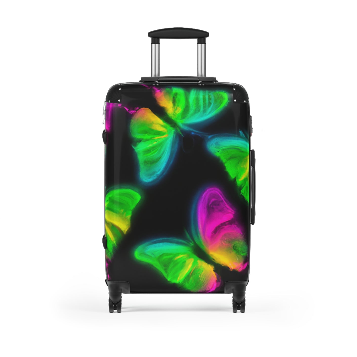"Neon Splendor" - Neon Butterflies  Suitcase