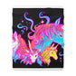 Neon Dreaming Unicorns - NEON Unicorns Art Sherpa Blanket