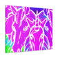Neon Splendor Unicorns. NEON Unicorns Art Canvas