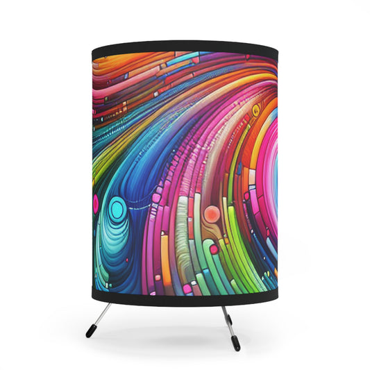 Leonardo Rinascimento - Trippy Infity Patterns Art Tripod Lamp