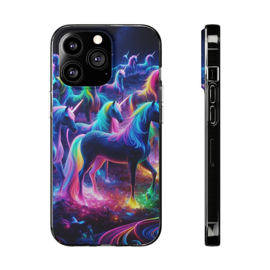 Neon Unicorn Spectacle. NEON Unicorns Art Polycarbonate Phone Case Samsung Galaxy s21 s22 Google Pixel 6 Iphone 11 12 13 14 Pro Max Mini Plus