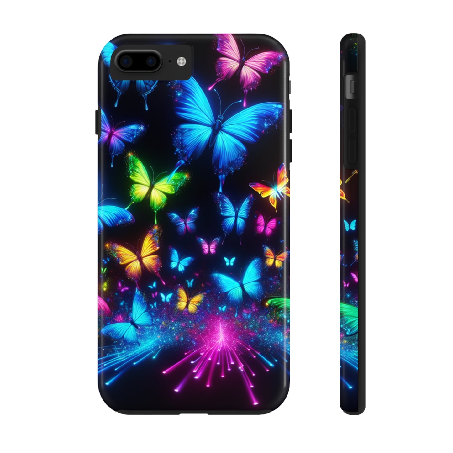 "Electric Flutterby Glow" NEON Butterflies Tough Phone Case
