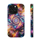 Cosmic Chromatic Mirage. Neon Trippy Infinity Patterns Premium Art Magsafe Magnet Tough IPhone 13 14 15 Pro Plus Max and Mini in Matte and Glossy Phone cases