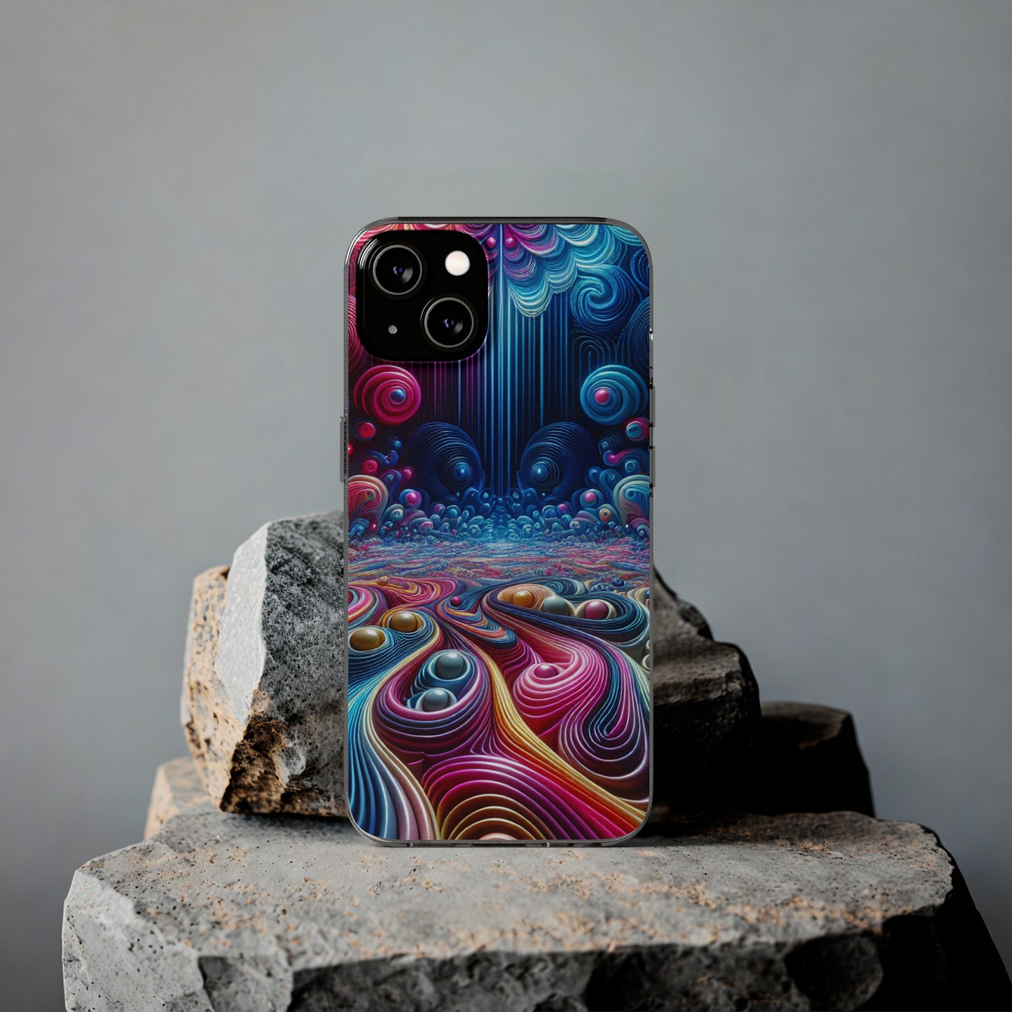 Mesmerizing Neon Infinity Infinity Patterns Art Polycarbonate Phone Case Samsung Galaxy s21 s22 Google Pixel 6 Iphone 11 12 13 14 Pro Max Mini Plus