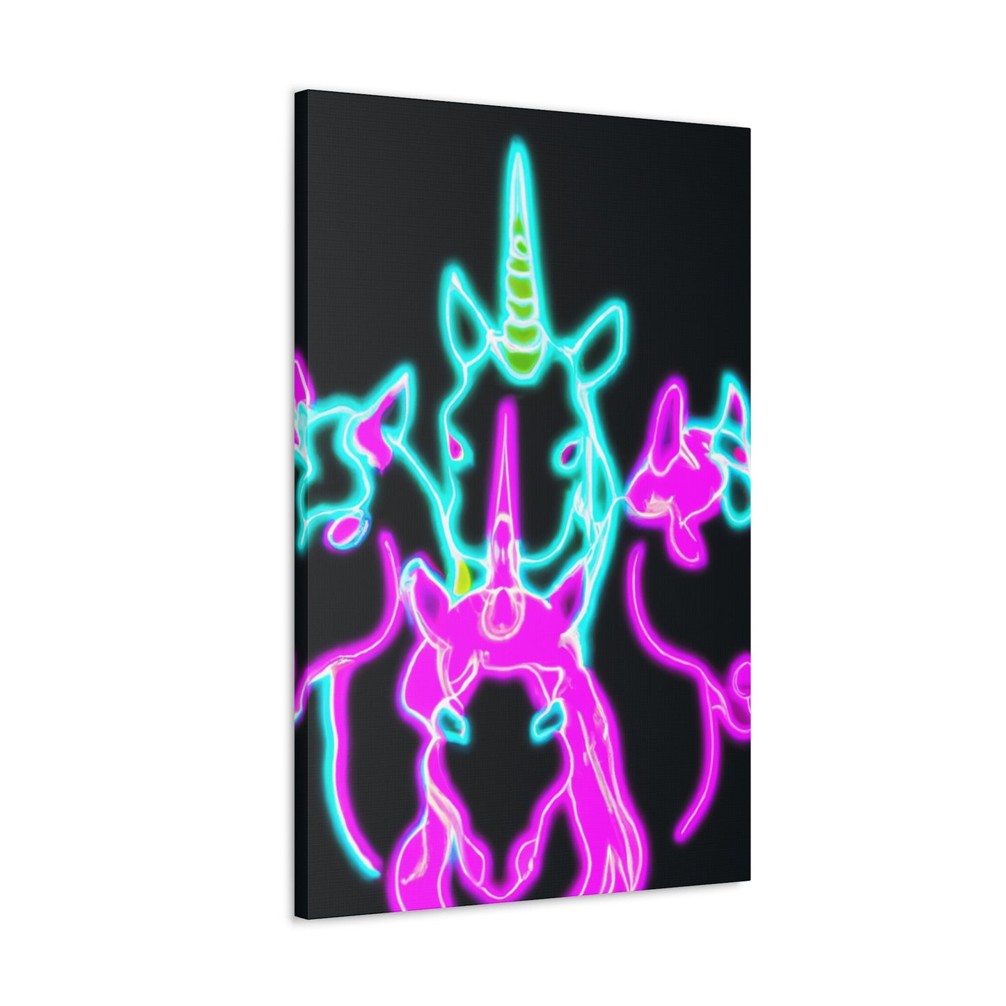 Neon Unicorns Galore! NEON Unicorns Art Canvas