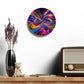 "Neon Infinity Mayhem" Infinity Patterns Art Acrylic Clock