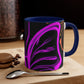 Vivid Nectarine Glitter Flutter Butterflies 11oz Mug