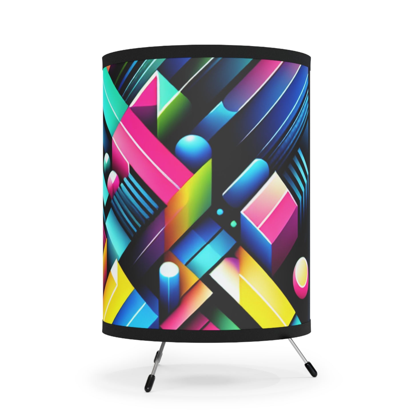 Gian Luca da Firenze - Trippy Infity Patterns Art Tripod Lamp