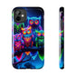 'Neon Rainbow Owls' NEON Owls Tough Phone Case