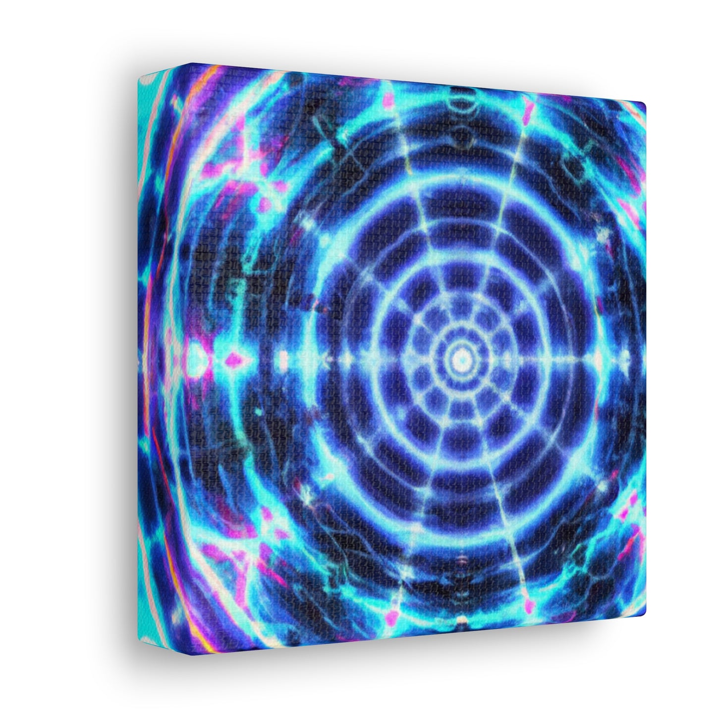 Neon Infinity Visions. Trippy Infinity Patterns Art Canvas