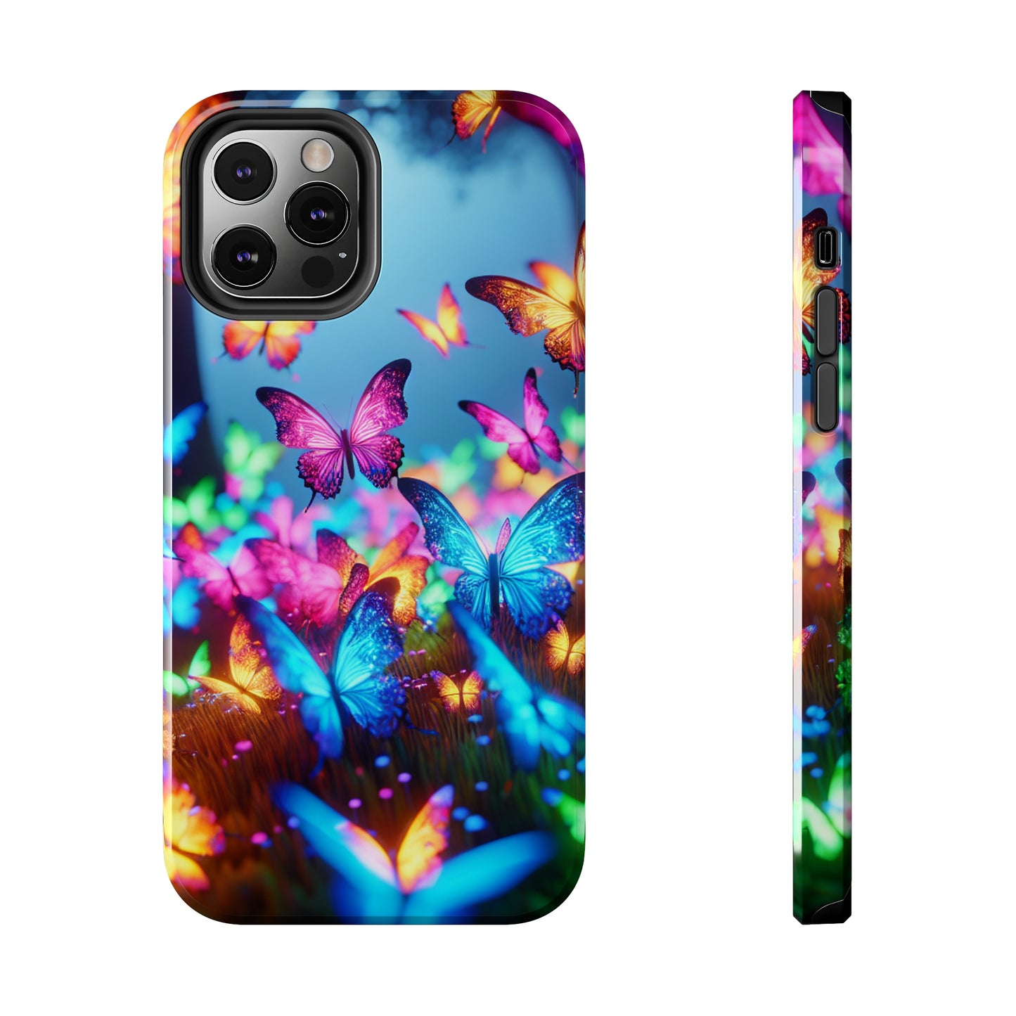 "Neon Butterflies Awakening" NEON Butterflies Tough Phone Case