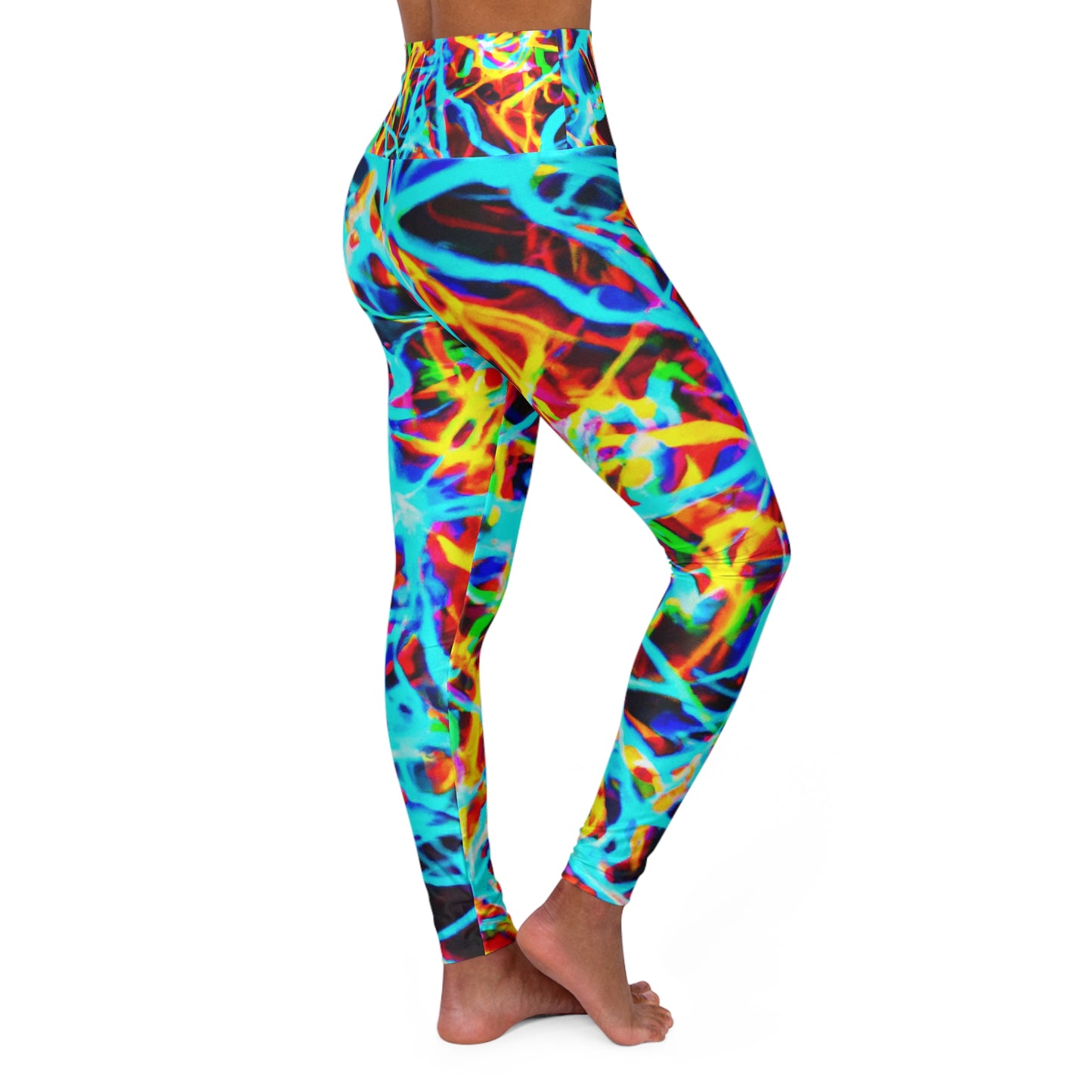 Neon Infinity Cascadeing Visions. - Trippy Infinity Patterns Leggings