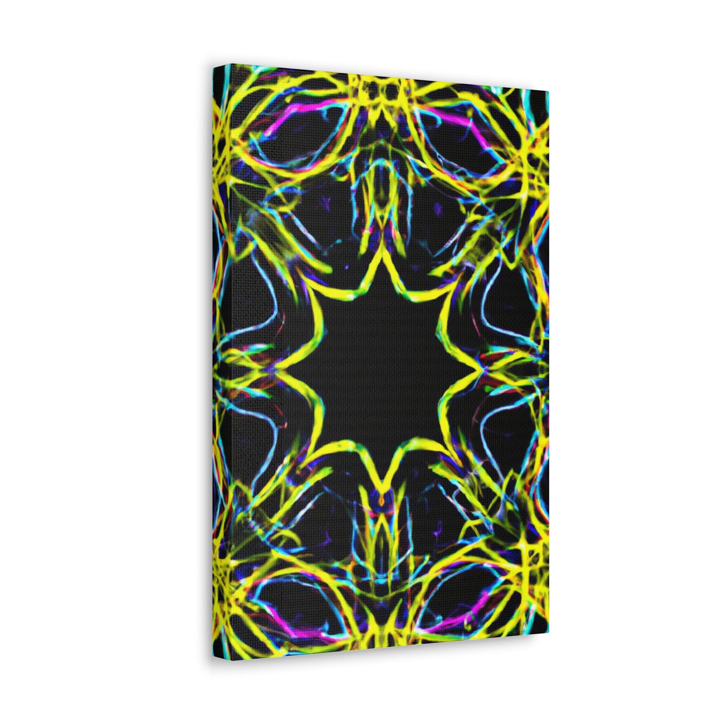Vivid Neon Dreams of Infinity. Trippy Infinity Patterns Art Canvas