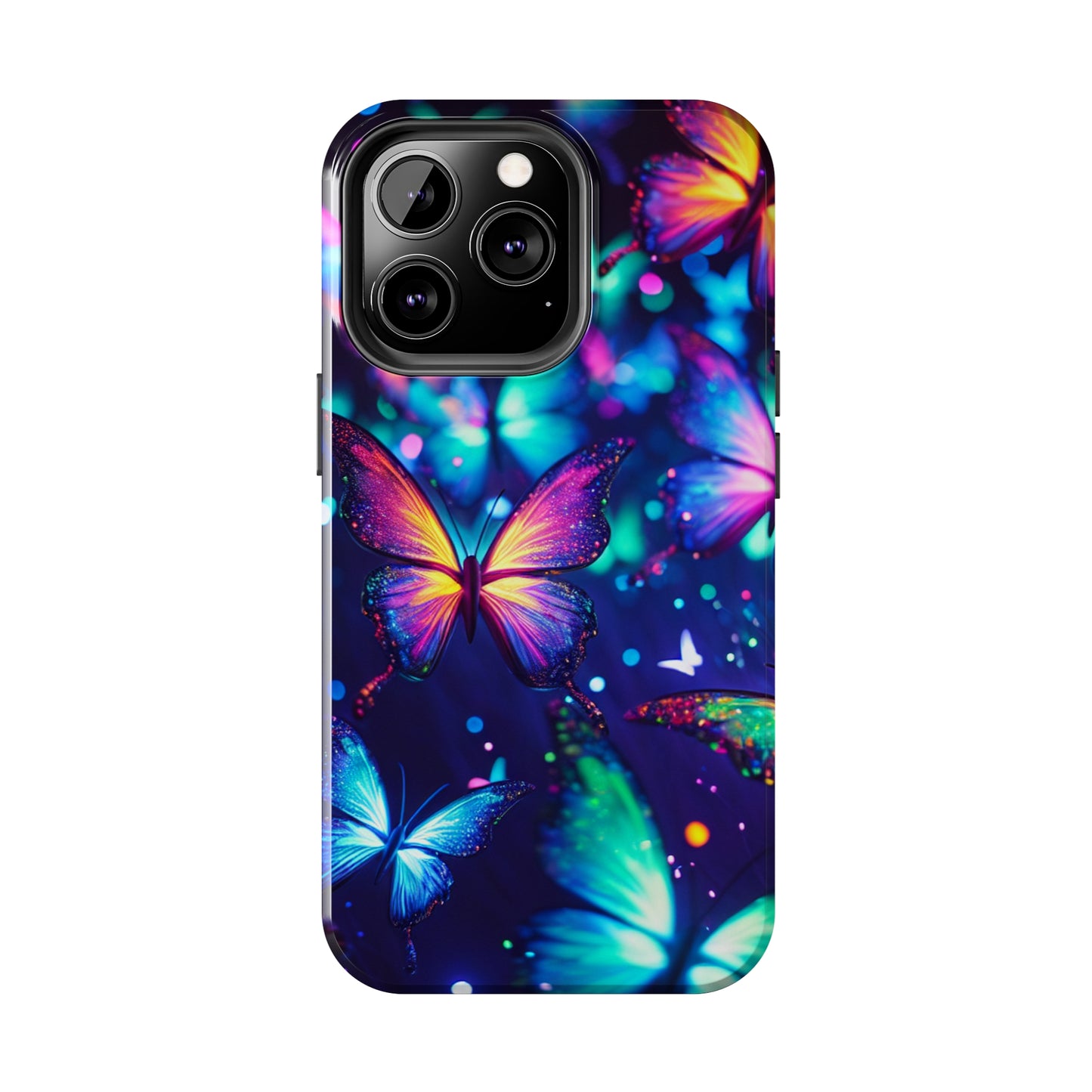 Neon Flutterings. NEON Butterflies Tough Phone Case Iphone 6 7 8 9 10 11 12 13 14 SE X XR XS Pro Max Mini Plus