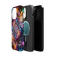 Cosmic Chromatic Mirage. Neon Trippy Infinity Patterns Premium Art Magsafe Magnet Tough IPhone 13 14 15 Pro Plus Max and Mini in Matte and Glossy Phone cases