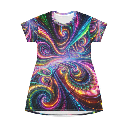 Cosmic Chromatic Infinity. Infinity Patterns Womans T Shirt Dress