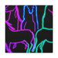 Vibrant Neon Unicornscape. NEON Unicorns Art Canvas