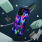 "Uni-Neon Fantasy" Neon Unicorns Premium Art Magsafe Magnet Tough IPhone 13 14 15 Pro Plus Max and Mini in Matte and Glossy Phone cases