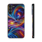 Neon Vortex. Infinity Patterns Art Polycarbonate Phone Case