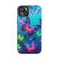 Vivid Glinting Neon Butterflies Neon Butterflies Premium Art Magsafe Magnet Tough IPhone 13 14 15 Pro Plus Max and Mini in Matte and Glossy Phone cases