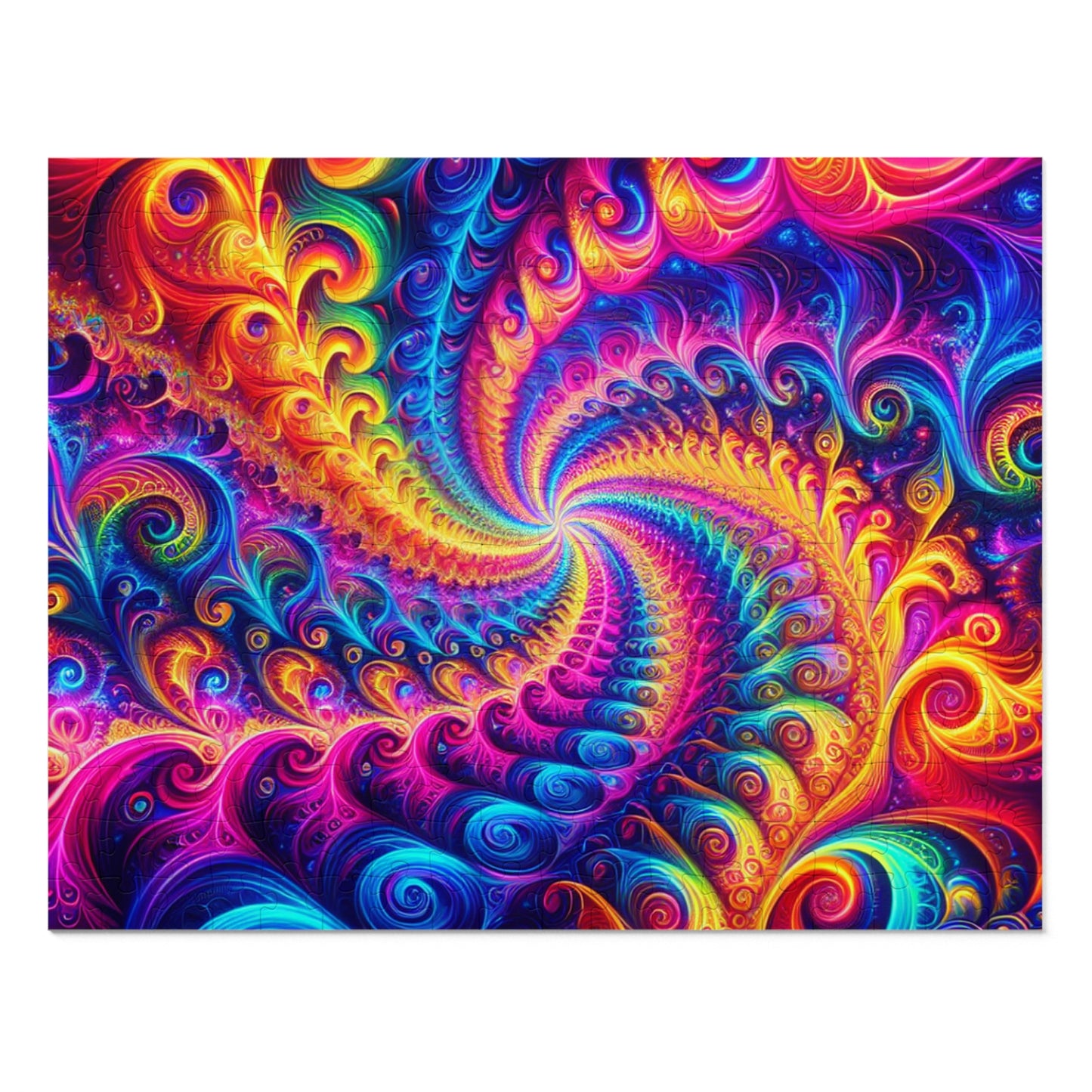 VibrantInfinityNeon. - Neon Trippy Infinity Patterns Puzzle 30, 110, 252, and 1000 Pieces