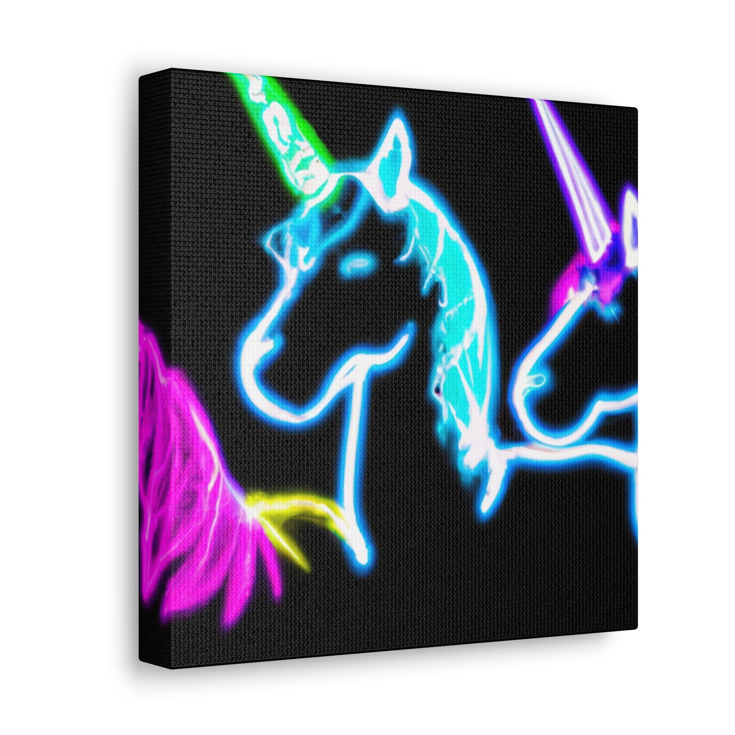 Neon Mystic Prismatic Unity NEON Unicorns Art Canvas