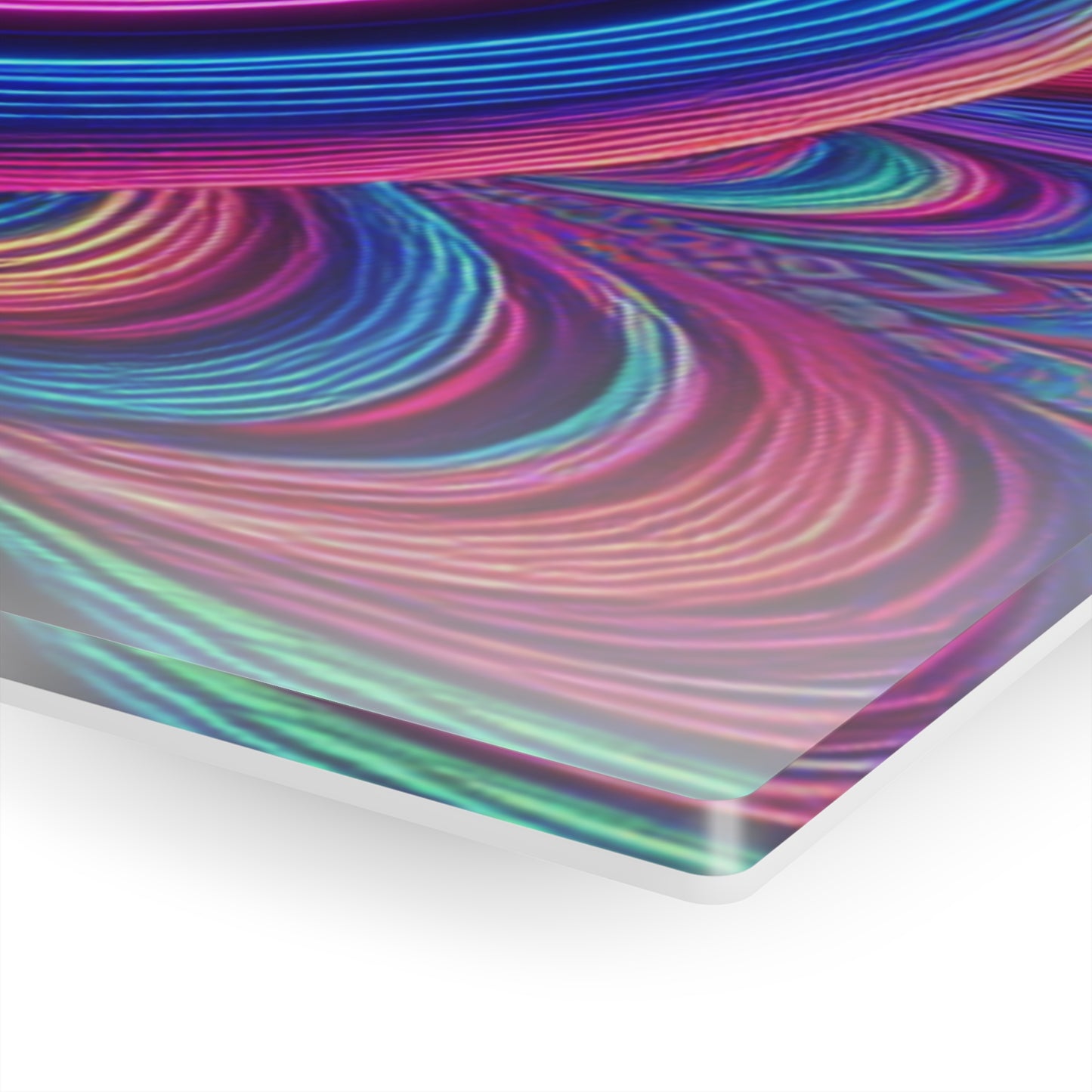 Cosmic Geometrica Splendor. Trippy infity Pattern 1/4" Glossy Acrylic Art