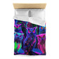 Garrod da Vinci - NEON Owls Microfiber Duvet Cover