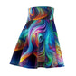 "Neon Rainbow Dreamers" -NEON Unicorns Woman' Skater Skirt