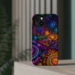 Vivid Voyage of Infinity Neon Splendor. Neon Trippy Infinity Patterns Premium Art Magsafe Magnet Tough IPhone 13 14 15 Pro Plus Max and Mini in Matte and Glossy Phone cases