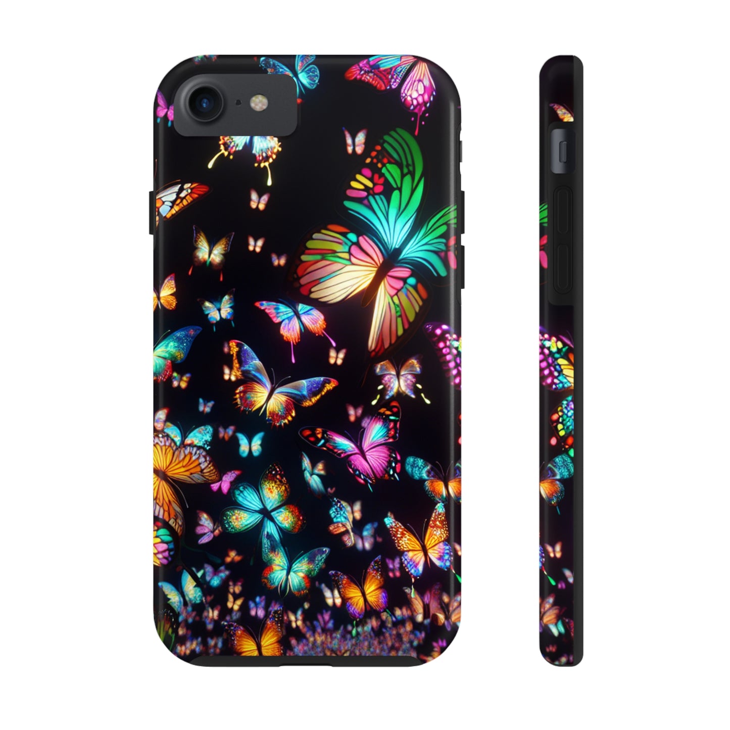 Neon Butterflies Dance NEON Butterflies Tough Phone Case Iphone 6 7 8 9 10 11 12 13 14 SE X XR XS Pro Max Mini Plus