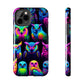 "Nocturnal Neon Glow" NEON Owls Tough Phone Case