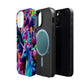 "Neon Illumination" Neon Unicorns Premium Art Magsafe Magnet Tough IPhone 13 14 15 Pro Plus Max and Mini in Matte and Glossy Phone cases