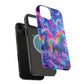 "Unicorn Prism" Neon Unicorns Premium Art Magsafe Magnet Tough IPhone 13 14 15 Pro Plus Max and Mini in Matte and Glossy Phone cases