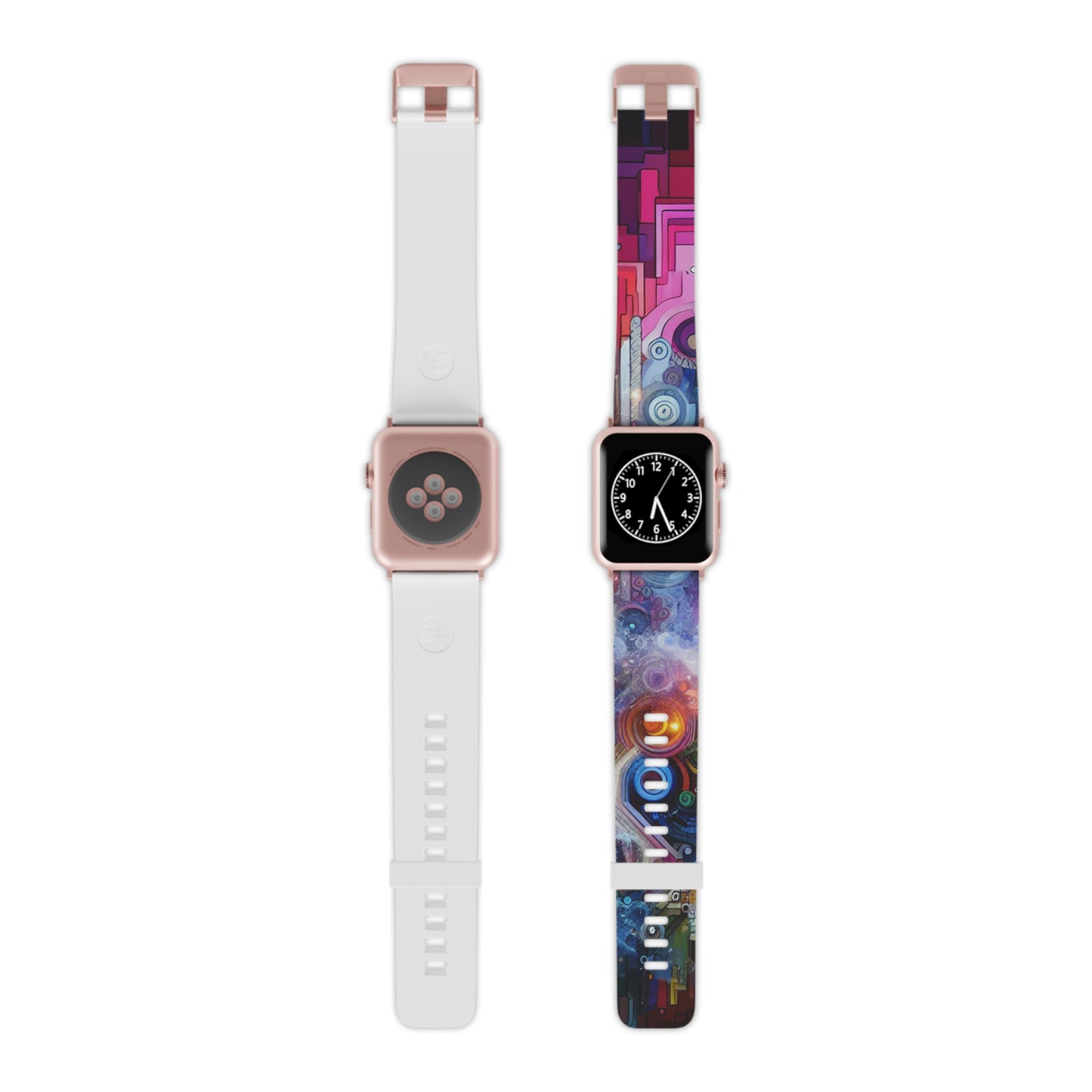 "Neon Pixel Illumination" - Trippy Infinity Patterns Iwatch Band