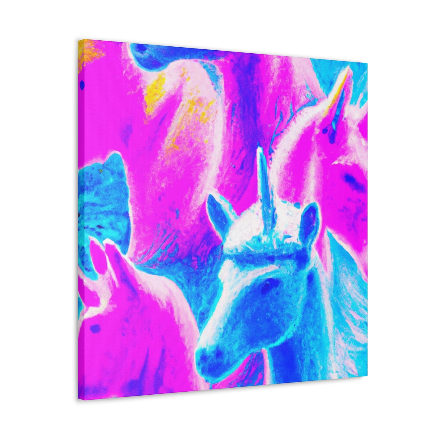 Neon Unicorn Dreamscape NEON Unicorns Art Canvas