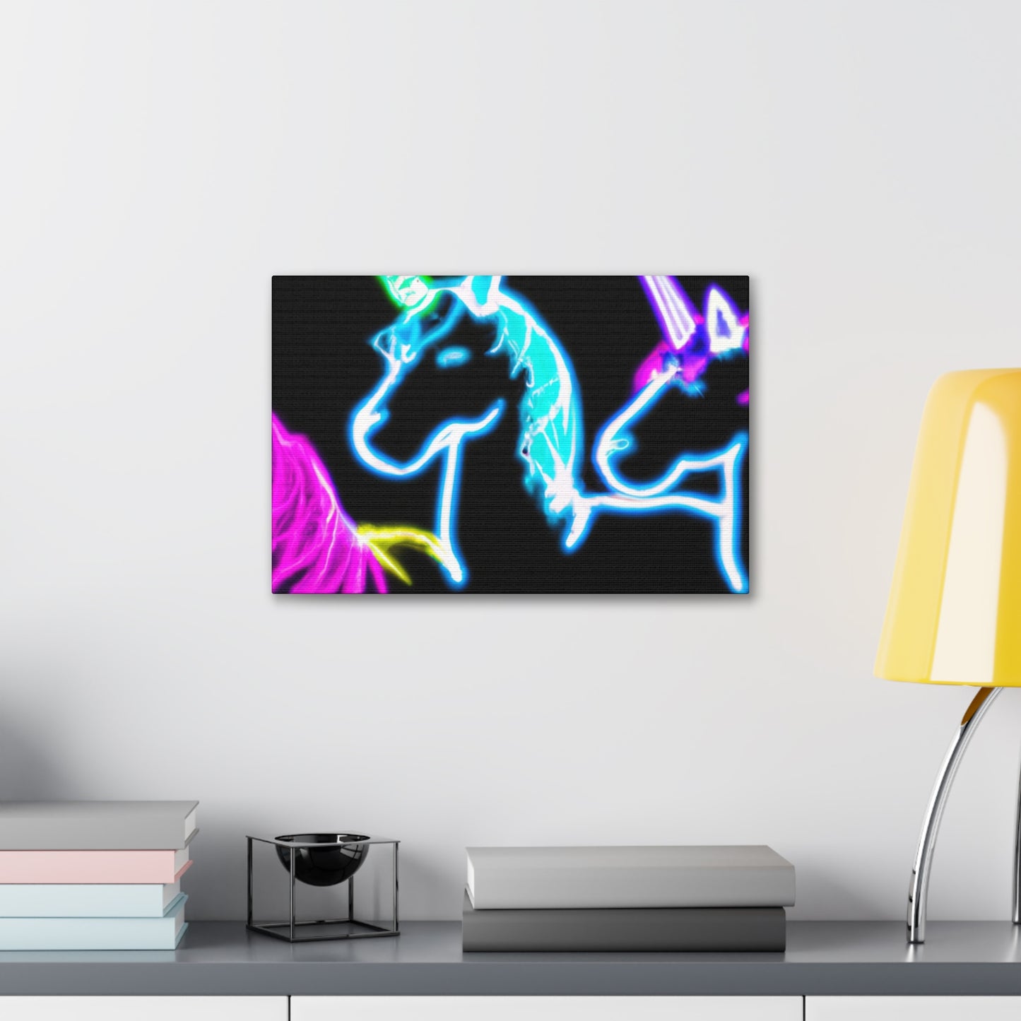 Neon Mystic Prismatic Unity NEON Unicorns Art Canvas