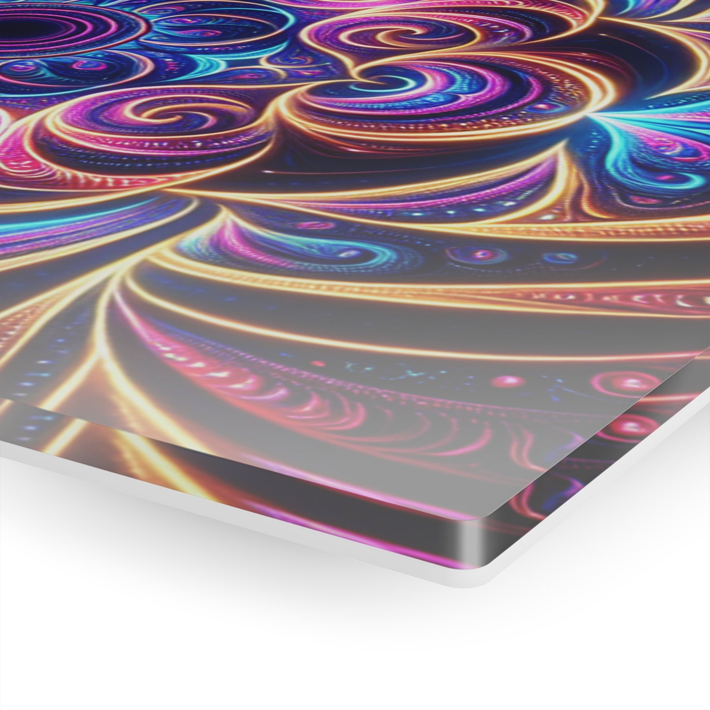 Cosmic Caressassement Trippy infity Pattern 1/4" Glossy Acrylic Art