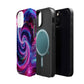 Infinite Neon Horizon Neon Trippy Infinity Patterns Premium Art Magsafe Magnet Tough IPhone 13 14 15 Pro Plus Max and Mini in Matte and Glossy Phone cases