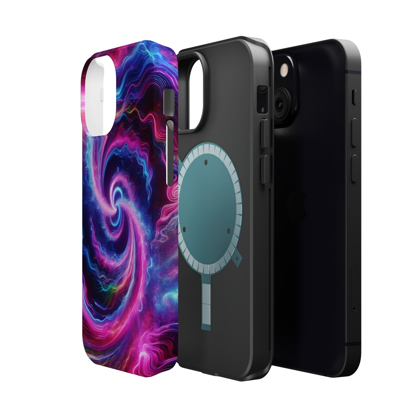 Infinite Neon Horizon Neon Trippy Infinity Patterns Premium Art Magsafe Magnet Tough IPhone 13 14 15 Pro Plus Max and Mini in Matte and Glossy Phone cases