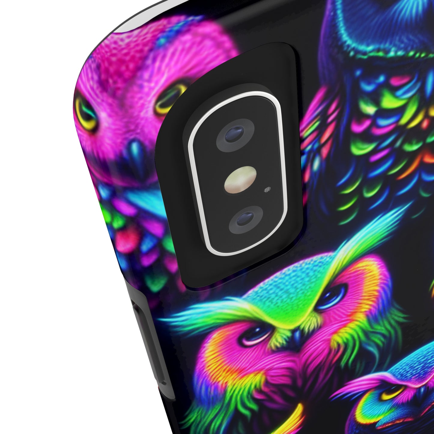 "Nocturnal Neon Glow" NEON Owls Tough Phone Case