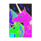 "Neon Rainbow Posse" NEON Unicorns Art Canvas