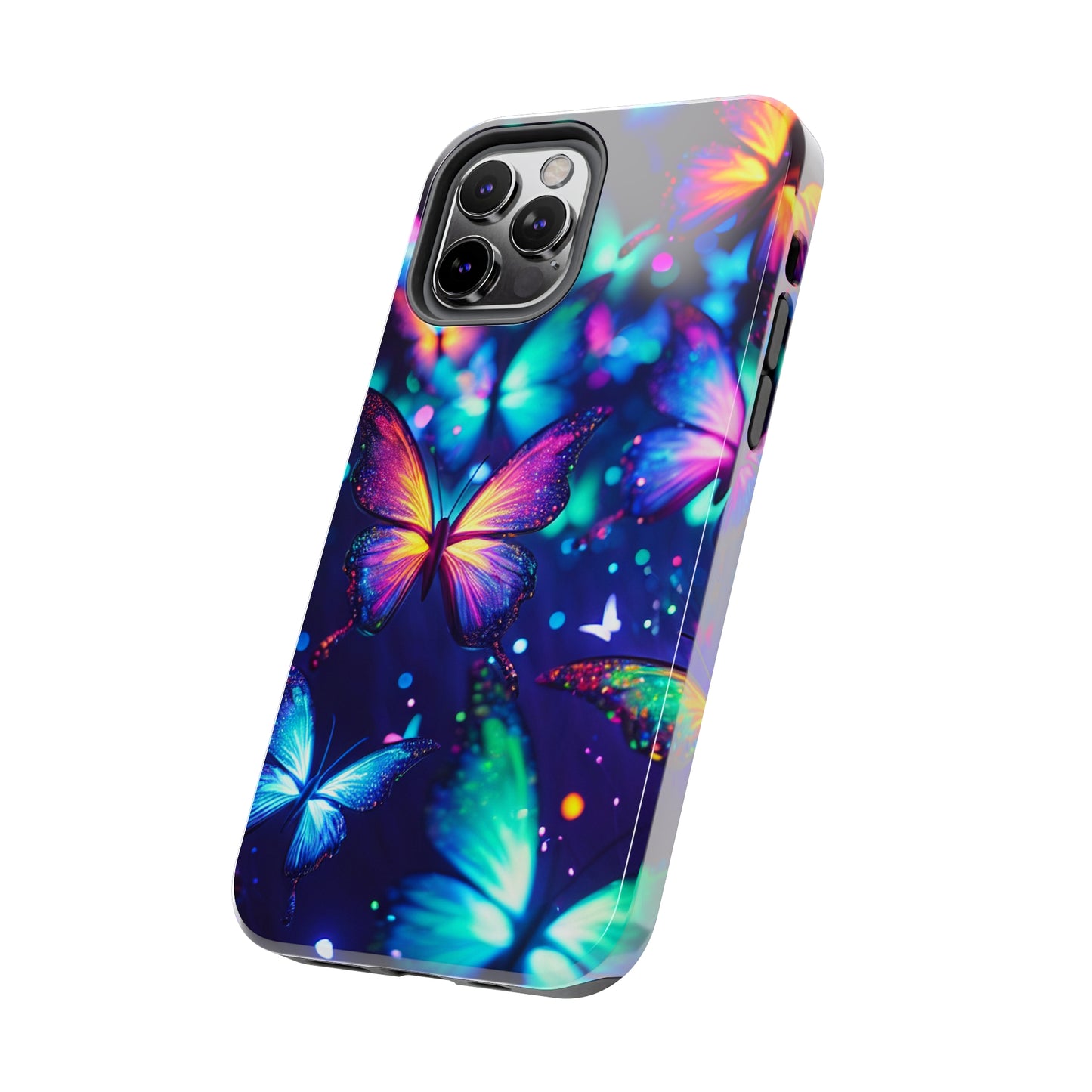 Neon Flutterings. NEON Butterflies Tough Phone Case Iphone 6 7 8 9 10 11 12 13 14 SE X XR XS Pro Max Mini Plus