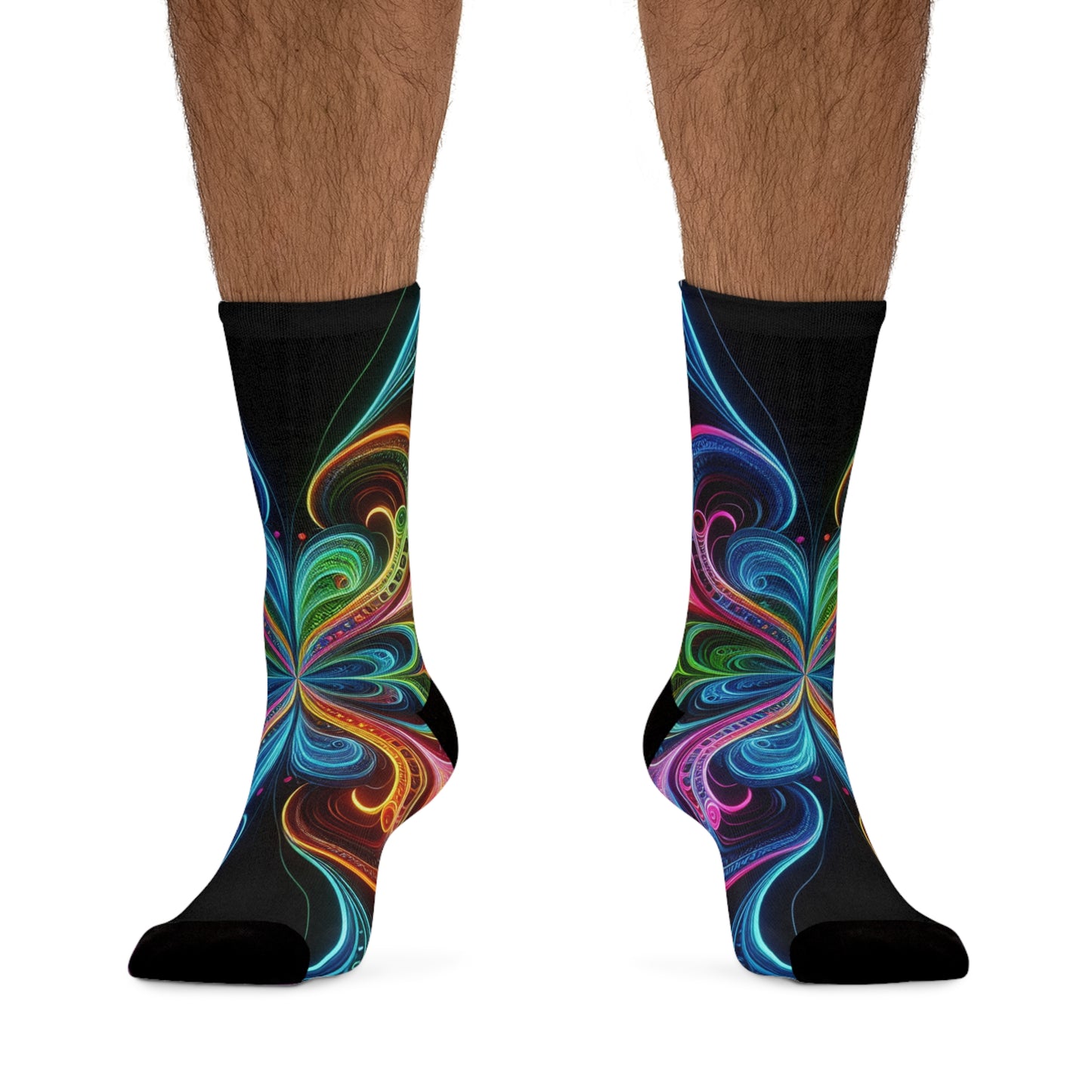 TDB Neon Infinitely Vibrant Trippy Recycled Poly Socks